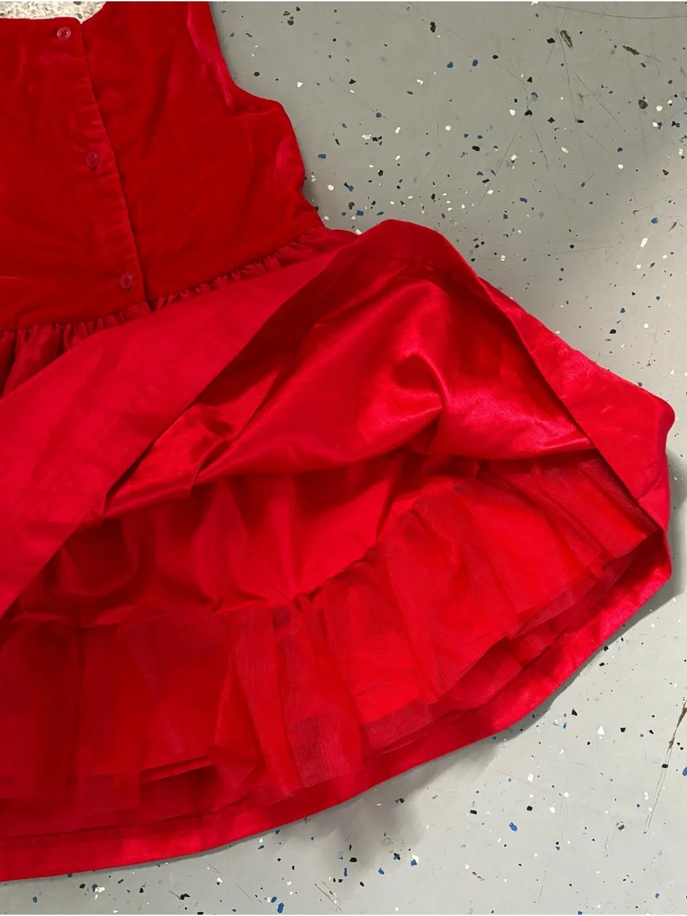 Dressed Up by Gymboree 3T Red Velvet Party Dress with Sparkle Snowflakes